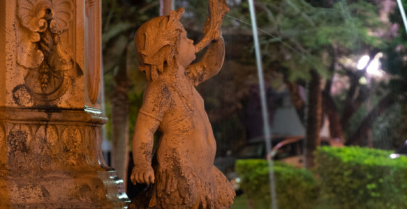 La fontaine du jardin de la Mairie de Saint-Pierre