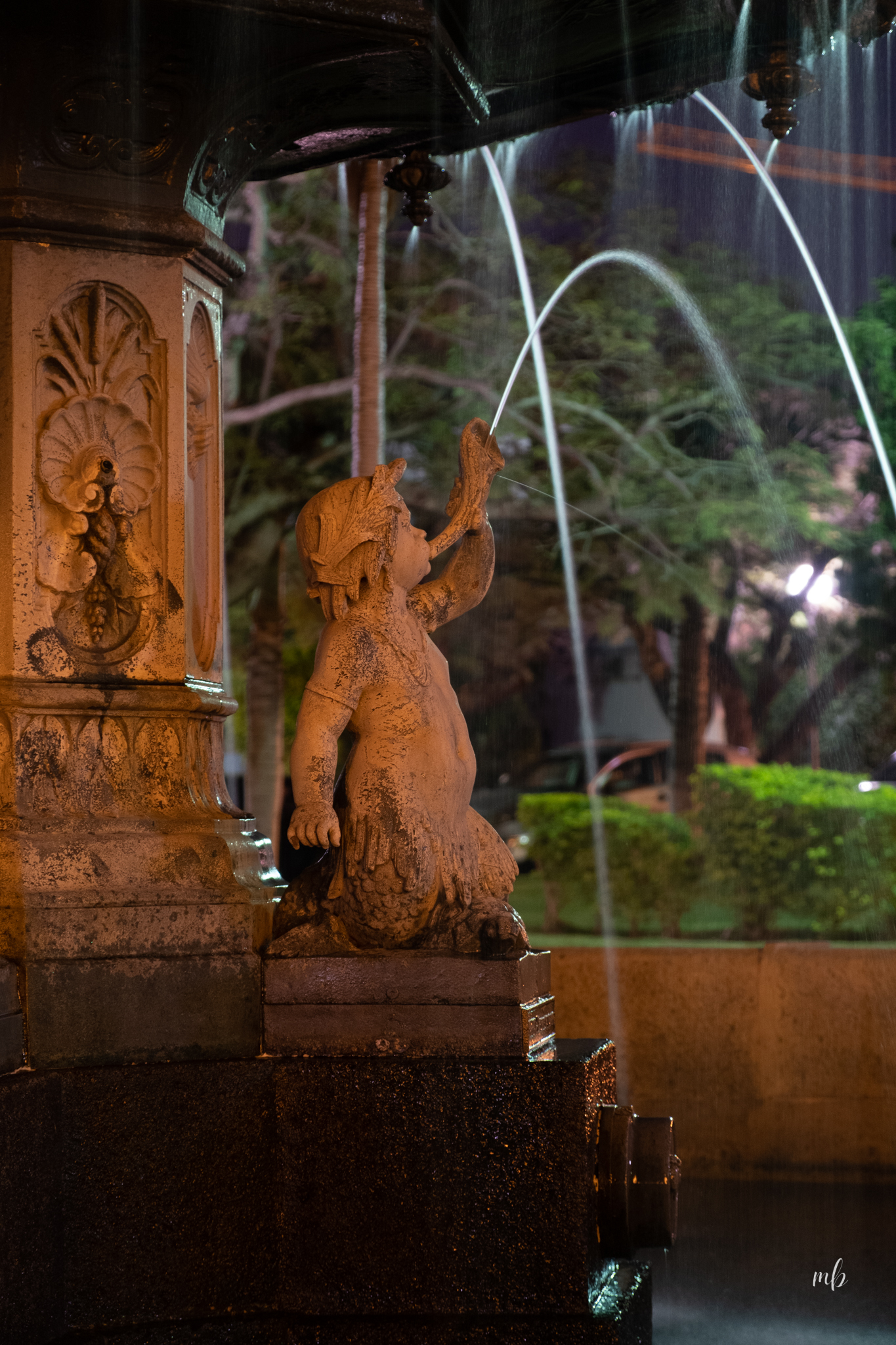 La fontaine du jardin de la Mairie de Saint-Pierre